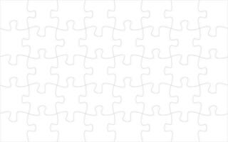 Jigsaw pieces template. Twenty two jigsaw puzzle parts vector