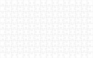 Jigsaw pieces template. Simple jigsaw puzzle parts vector