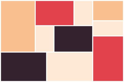 Photo collage pattern. White frames, colored pattern vector