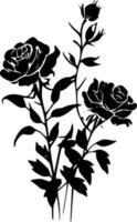 rosas, negro y blanco vector ilustración