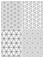 Kids coloring pages geometric seamless pattern vector