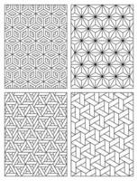 Geometric Pattern Coloring Page for adult vector