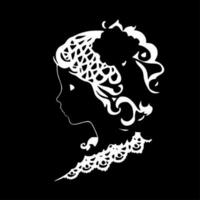 Lace - Black and White Isolated Icon - Vector illustration