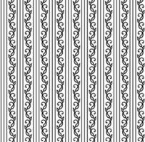 Black and white vector seamless texture pattern design with paisley and vertical line