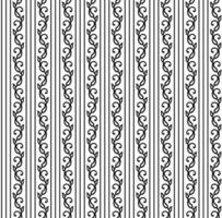 Black and white vector seamless texture pattern design with paisley and vertical line