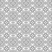 black and white outline geometric texture vector seamless pattern illustration