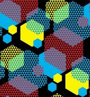 abstract geometric pattern with hexagon and triangle shape vector