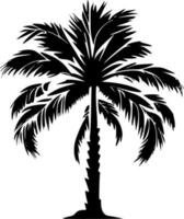 Palm Tree, Minimalist and Simple Silhouette - Vector illustration