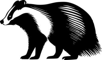 Badger - Minimalist and Flat Logo - Vector illustration