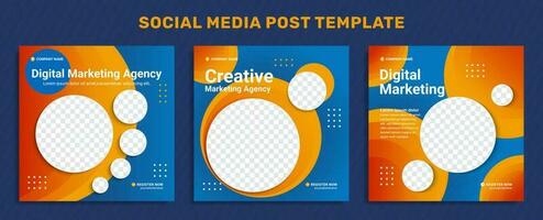 digital márketing social medios de comunicación enviar y corporativo web bandera modelo vector