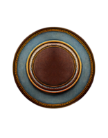 Leather jeans brand patch on transparent background, created with png