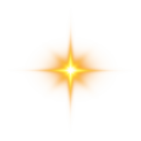 gouden gloeiend licht Effecten geïsoleerd Aan transparant achtergrond. zonne- gloed met balken en schijnwerper. gloed effect. starburst met schittert. png. png