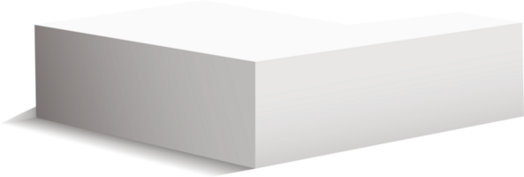 Podium isoliert auf ein transparent Hintergrund. 3d Sockel. png. png