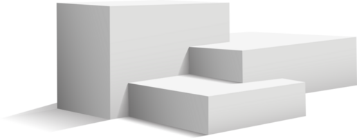 podium isolé sur une transparent Contexte. 3d piédestal. png. png