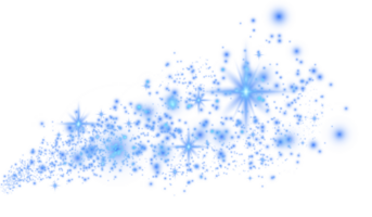 Blue glitter wave abstract illustration. Blue star dust trail sparkling particles isolated. Magic concept. PNG. png