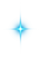 Blau glühend Beleuchtung Auswirkungen isoliert auf transparent Hintergrund. Solar- Fackel mit Balken und Scheinwerfer. glühen Wirkung. Starburst mit funkelt. png. png