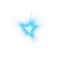 azul brilhando luzes efeitos isolado em transparente fundo. solar flare com feixes e Holofote. brilho efeito. starburst com brilhos. png. png