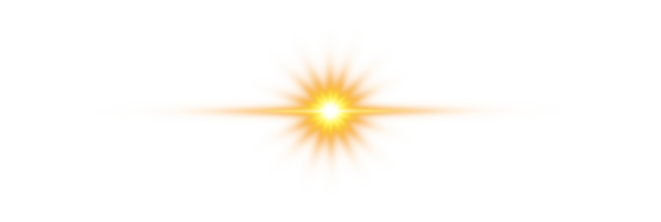 Gelb Sonne isoliert auf transparent Hintergrund. png
