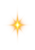 gouden gloeiend licht Effecten geïsoleerd Aan transparant achtergrond. zonne- gloed met balken en schijnwerper. gloed effect. starburst met schittert. png. png