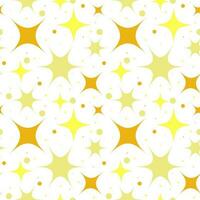 Pattern of yellow sequins symbols vector. Background of the original vector stars sparkle icon. Bright fireworks, flickering decorations, brilliant flash. For printing on textiles and paper. Packaging