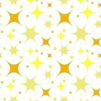 Pattern of yellow sequins symbols vector. Background of the original vector stars sparkle icon. Bright fireworks, flickering decorations, brilliant flash. For printing on textiles and paper. Packaging