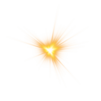 Golden glowing light effects isolated on transparent background. Solar flare with beams and spotlight. Glow effect. Starburst with sparkles. PNG. png