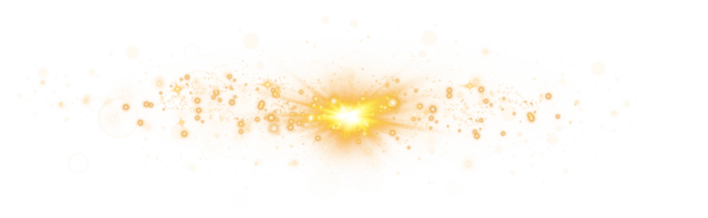 Golden glowing light effects isolated on transparent background. Solar flare with beams and spotlight. Glow effect. Starburst with sparkles. PNG. png