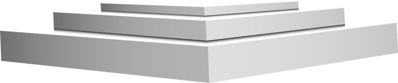 Podium isoliert auf ein transparent Hintergrund. 3d Sockel. png. png