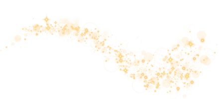 astratto d'oro luccichio onda illustrazione. d'oro stella polvere scintillare particelle isolato su trasparente sfondo. Magia concetto. png. png