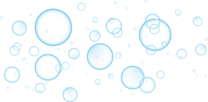 Realistic soap bubbles. Png Bubbles are located on a transparent background. Flying soap bubbles. PNG.