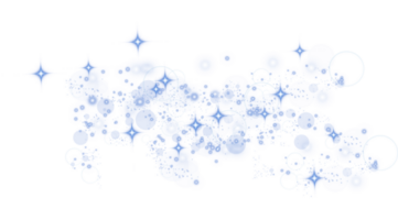 astratto blu luccichio onda illustrazione. blu polvere di stelle scintillare particelle isolato su trasparente sfondo. Magia concetto. png. png