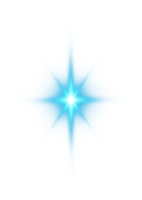 azul brilhando luzes efeitos isolado em transparente fundo. solar flare com feixes e Holofote. brilho efeito. starburst com brilhos. png. png