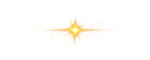 Golden glowing light effects isolated on transparent background. Solar flare with beams and spotlight. Glow effect. Starburst with sparkles. PNG. png