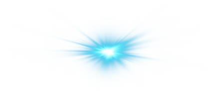 Blau glühend Beleuchtung Auswirkungen isoliert auf transparent Hintergrund. Solar- Fackel mit Balken und Scheinwerfer. glühen Wirkung. Starburst mit funkelt. png. png