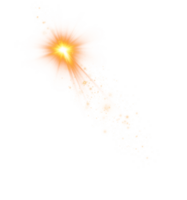 Golden glowing light effects isolated on transparent background. Solar flare with beams and spotlight. Glow effect. Starburst with sparkles. PNG. png