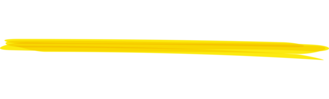 Hand drawn yellow highlight marker stripes on transparent background. PNG. png