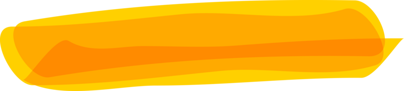 Hand drawn orange highlight marker stripes on transparent background. PNG. png