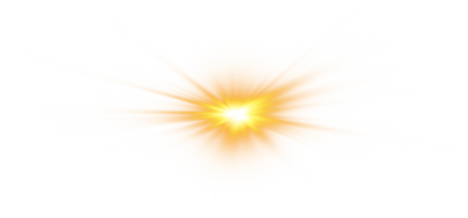 Golden glowing light effects isolated on transparent background. Solar flare with beams and spotlight. Glow effect. Starburst with sparkles. PNG. png