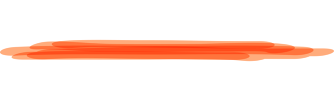 Hand drawn orange highlight marker stripes on transparent background. PNG. png