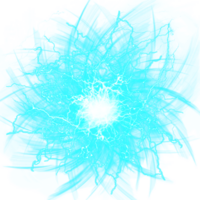 elétrico azul decorativo relâmpago bola isolado em transparente fundo png
