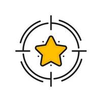 Quality rating icon, rank star symbol, review star vector