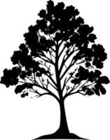 árbol, minimalista y sencillo silueta - vector ilustración