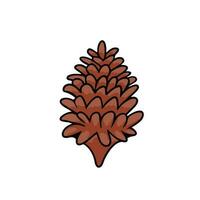 pinecone, open fir cone. Illustration for printing, backgrounds, covers and packaging. Image can be used for greeting cards, posters, stickers and textile. Isolated on white background. vector