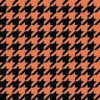 WebSeamless Orange And Black Houndstooth Pattern vector