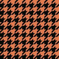 WebSeamless Orange And Black Houndstooth Pattern vector