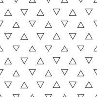 Seamless Triangles Pattern Black on White Background vector