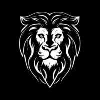 Lion Face - Minimalist and Flat Logo - Vector illustration