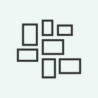 vector illustration of picture frame icons.