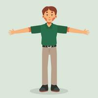 Neatly dressed male character illustration vector