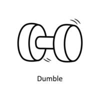 Dumb bell vector outline Icon Design illustration. Olympic Symbol on White background EPS 10 File